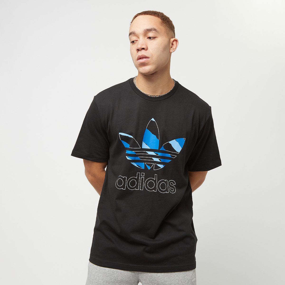 Adidas Originals Ripped Camo T-shirt Exclusive T-shirts Heren black bluebird semi blue burst maat: XL beschikbare maaten:S M L XL