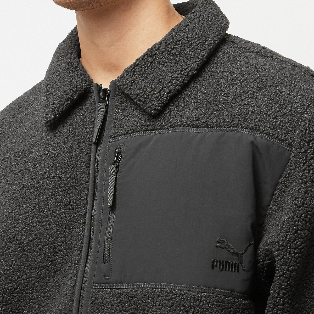 Puma Classics Sherpa Jacket Tussenseizoensjassen Heren black maat: S beschikbare maaten:S M L XL