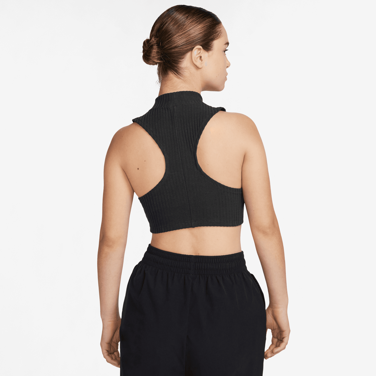 Nike Sportswear Chill Knit Rib Crop Tanktop Tops Dames black black maat: XS beschikbare maaten:XS S M L